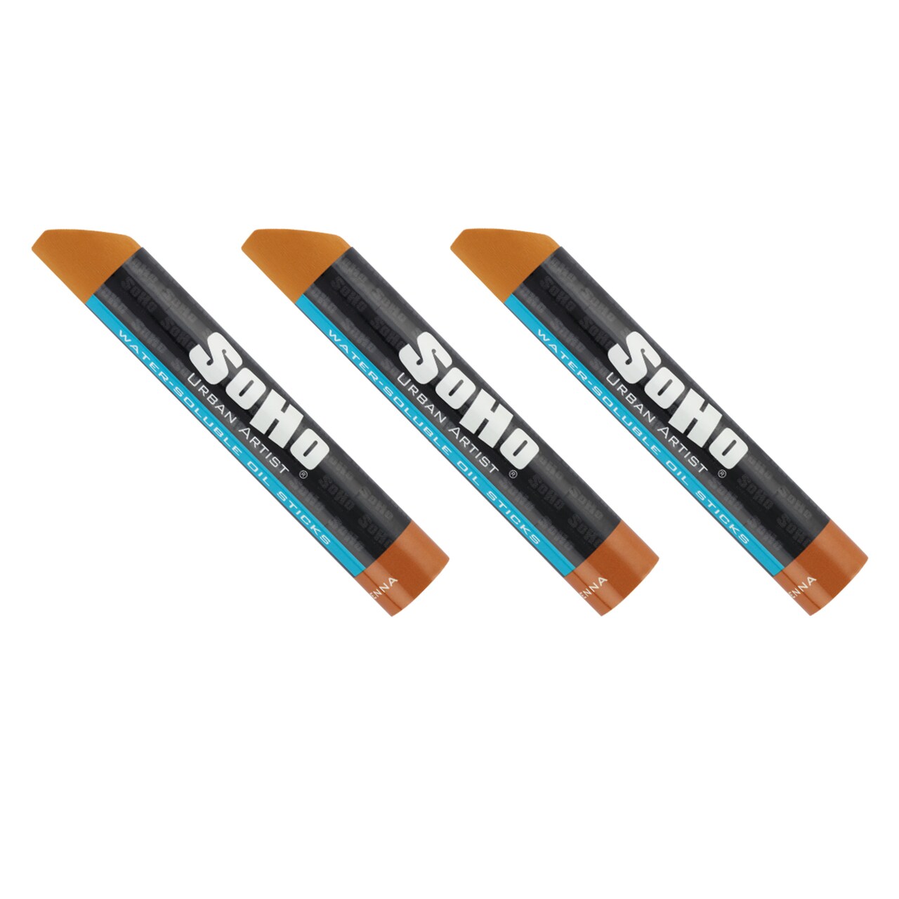 SoHo Urban Artist Water Soluble Oil Sticks for Artists – 3 Pack of Oil Paint Stick - No Brushes or Solvents Needed, Paint Any Primed Surface, Water Clean-Up, Non-Toxic, 4.8 x 0.78